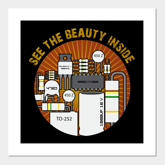 Resistor Beauty Inside Funny Electronics Funny Electronics Posters
